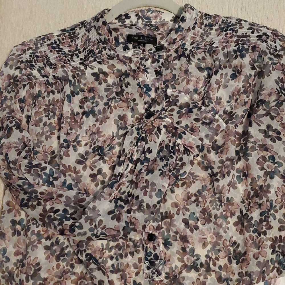 Rag & Bone semi-sheer blouse. New condition